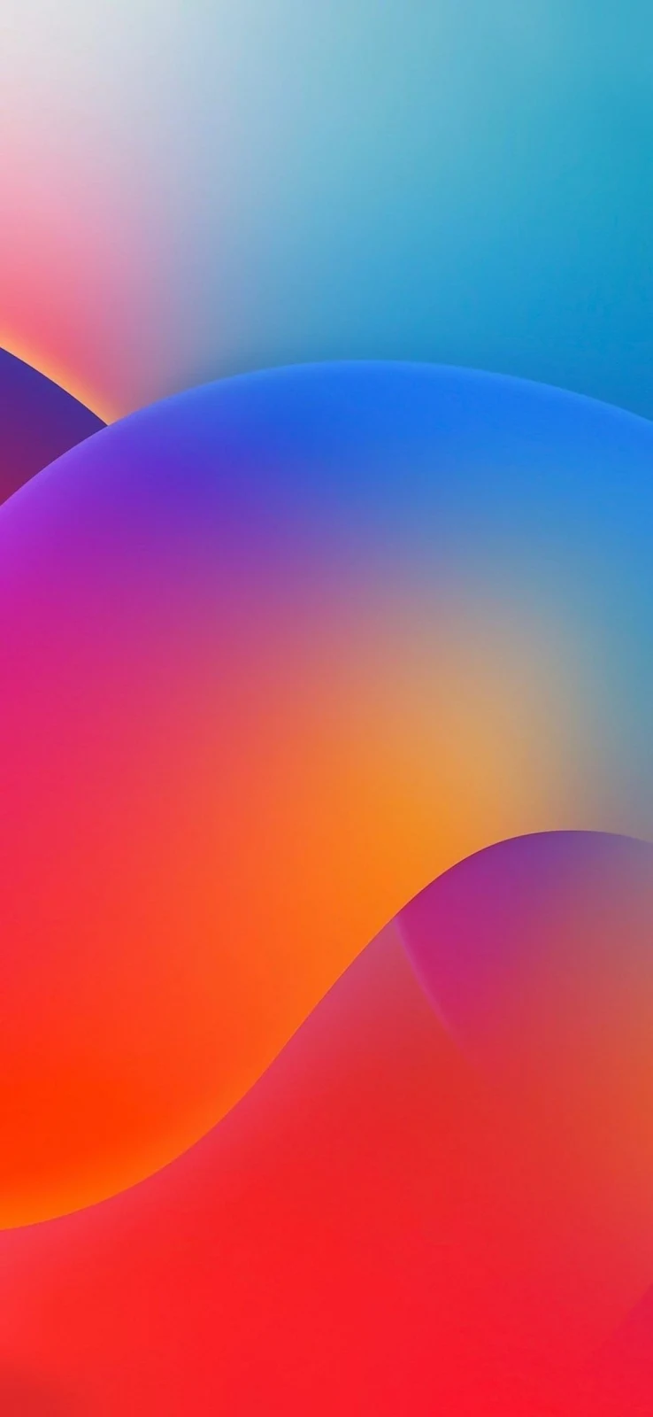 Abstract Colorful Gradient Waves - Digital Abstract Art Full HD iPhone Wallpaper (1200x2603)