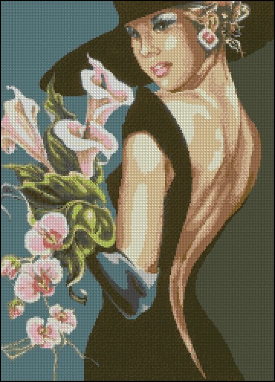 CMP 270215 Lady With Orchids