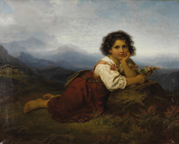 Young Girl With Flower 1873