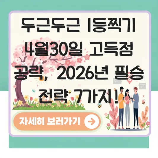 두근두근 1등찍기 4월30일 고득점 공략