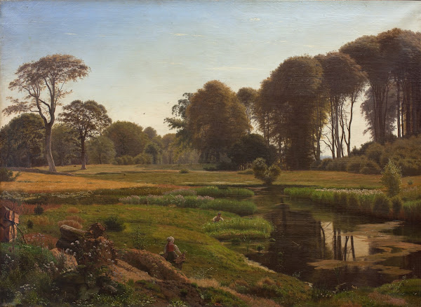 En sommerdag Motiv fra Horneland ved Fåborg 1869