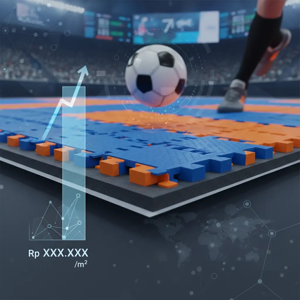 Harga per meter lantai interlock futsal berapa
