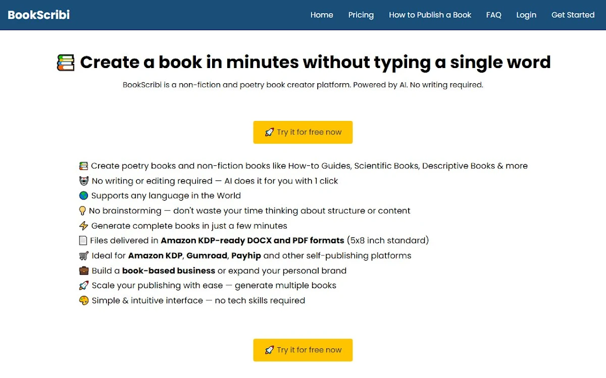 Captura de BookScribi