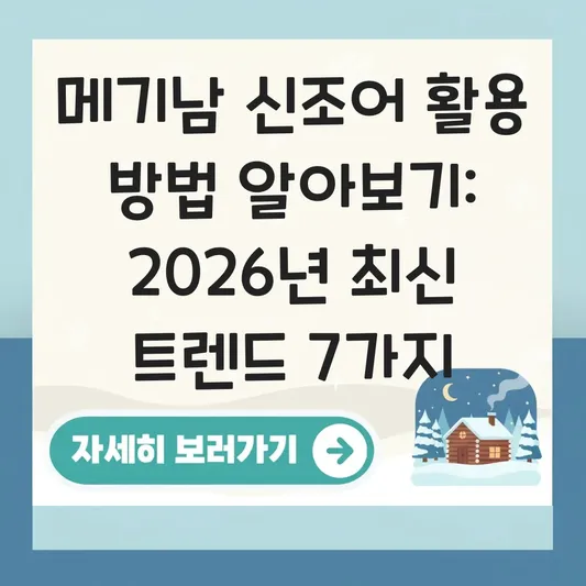 메기남 신조어 활용 방법 알아보기