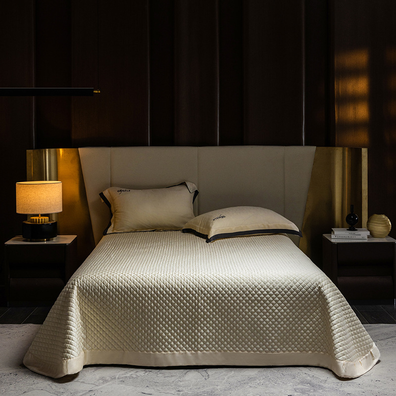 Lyocell-Bettwäsche-Set, 4-teilig, Bettüberwurf, elegant