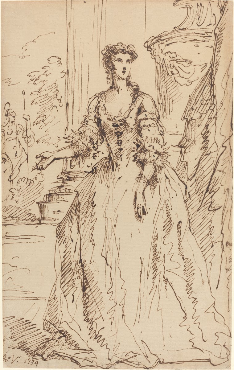 Portrait of a Standing Lady 1734