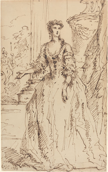 Portrait of a Standing Lady 1734