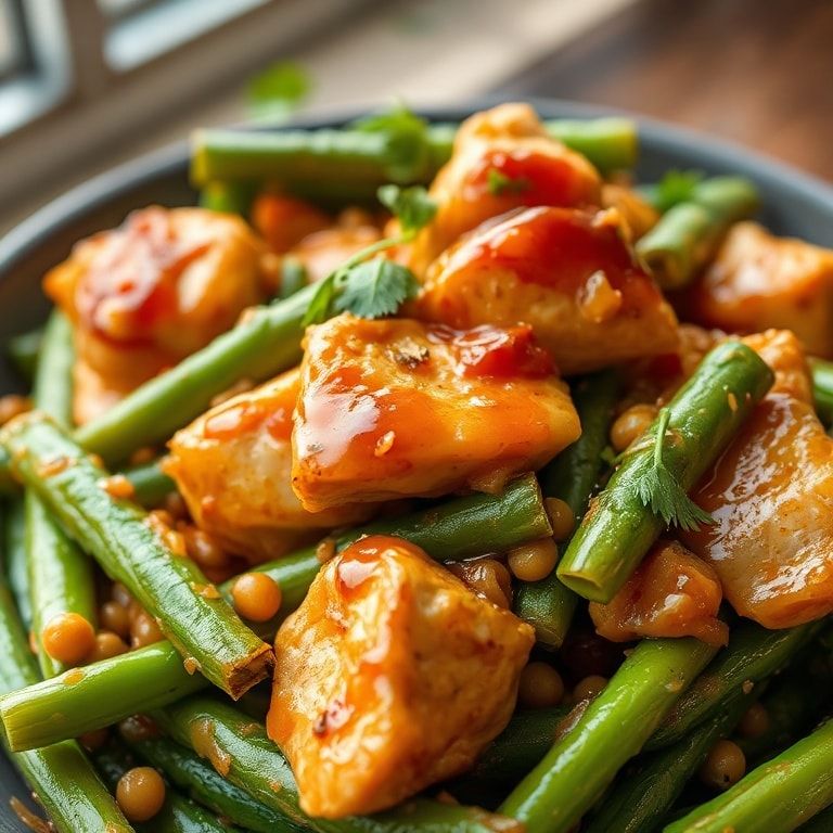 Thai Chili Garlic Chicken & Green Beans Stir Fry: Quick & Flavorful Dinner in 40 Minutes finished