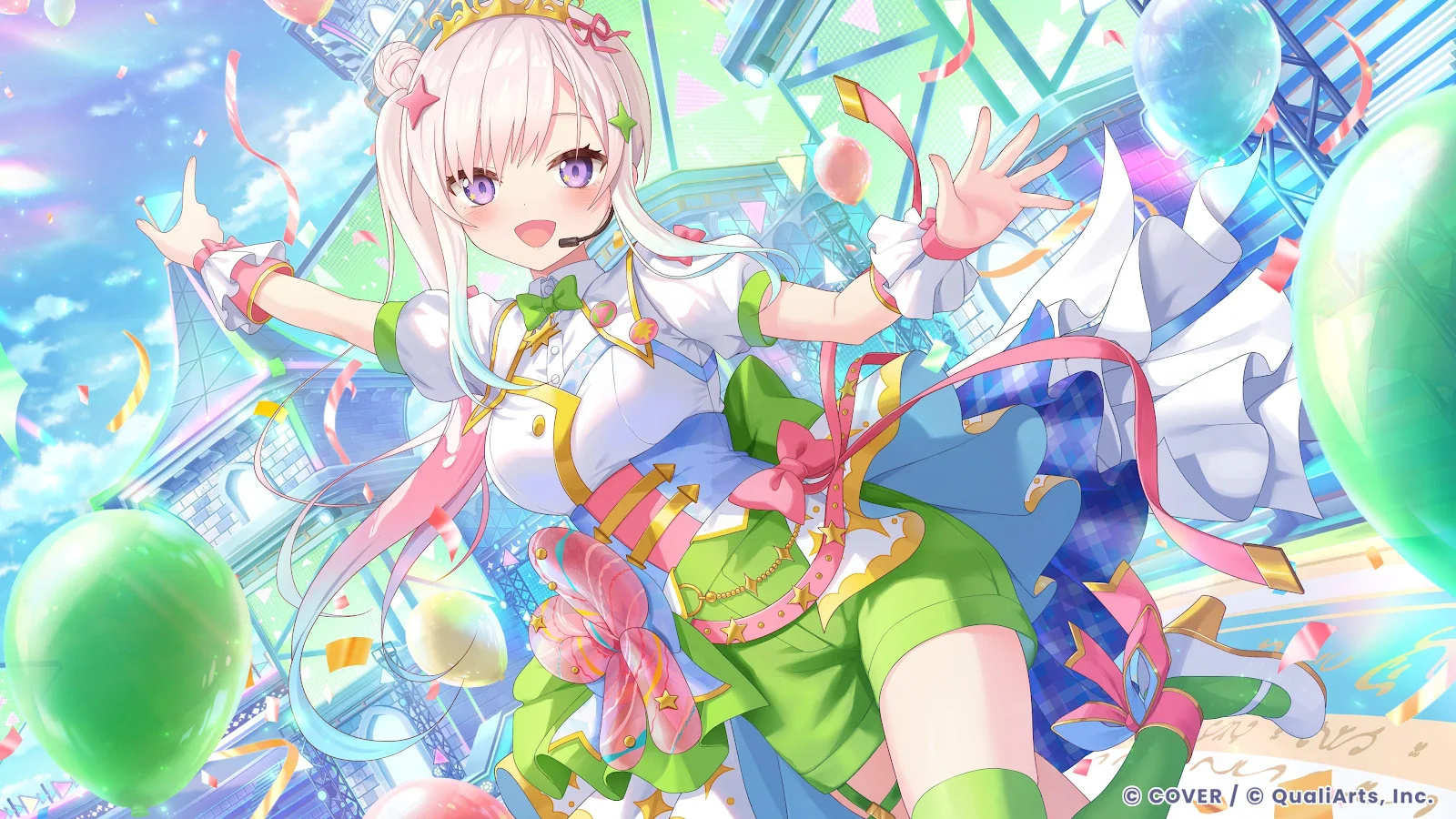 Airani Iofifteen On Stage - Anime Digital Art 4K Wallpaper (3840x2160)