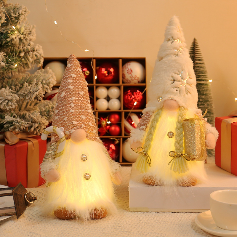 Sparkling gnome figure with LED lighting