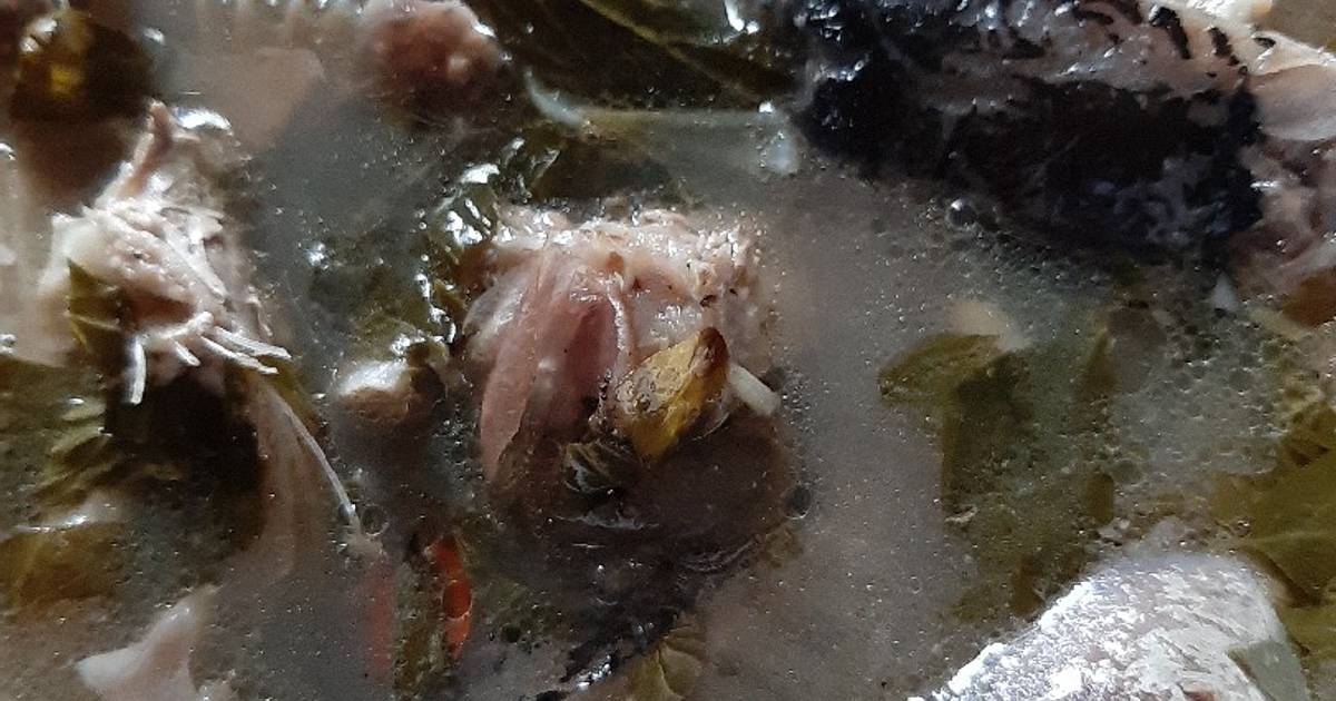 Đầu cá hú nấu lá bố