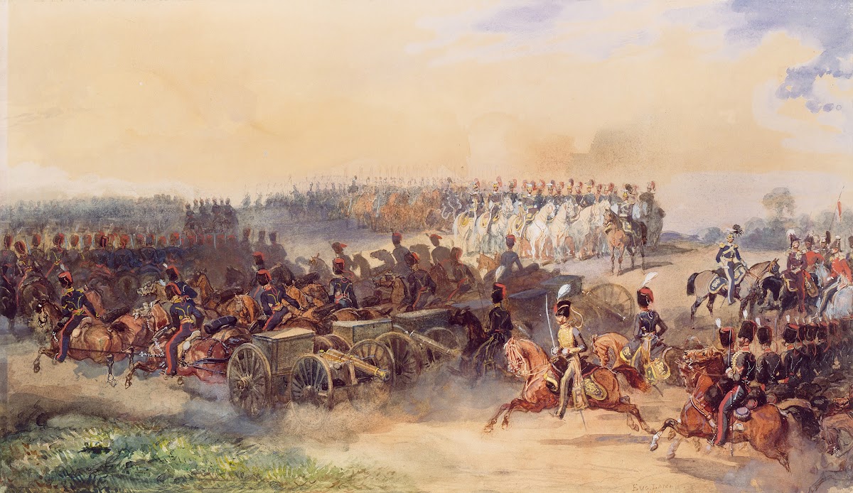 A Military Review at Woolwich 1852