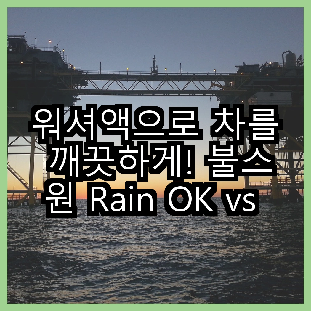 워셔액으로 차를 깨끗하게! 불스원 Rain OK vs 소낙스 더 뷰, 어떤 선택이 좋을까? 썸네일