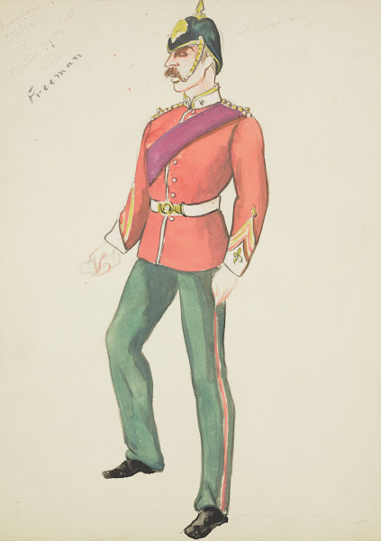 New York Fireman Red military coat green trousers purple sash green helmet 1934