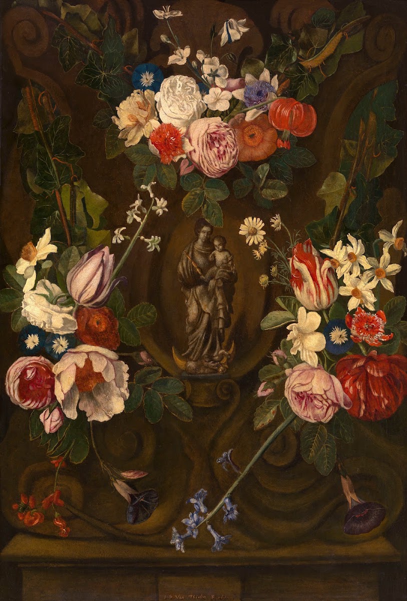 Madonna surrounded by a Garland of Flowers 1667