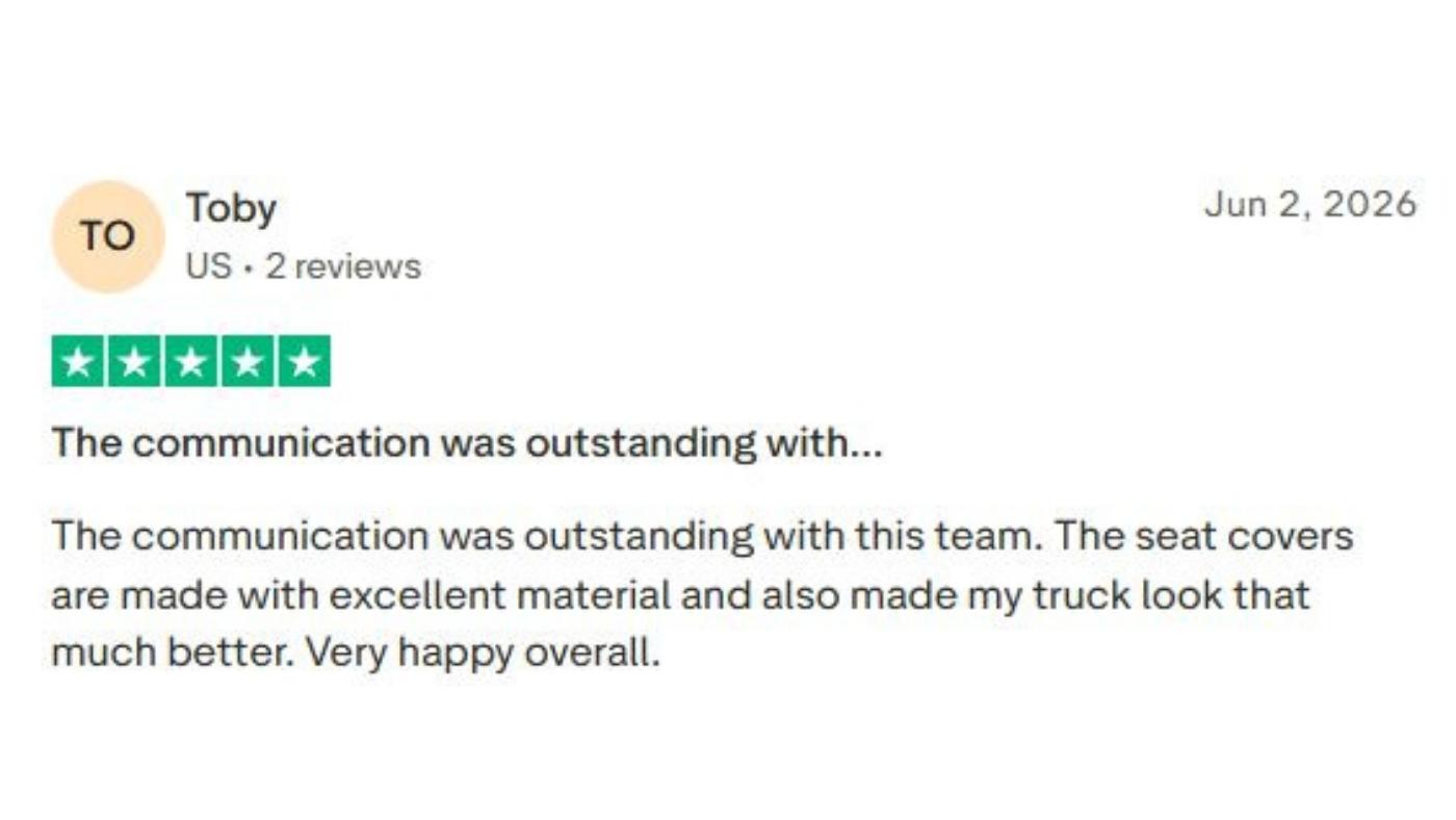 Seat Cover Solutions positive customer feedback