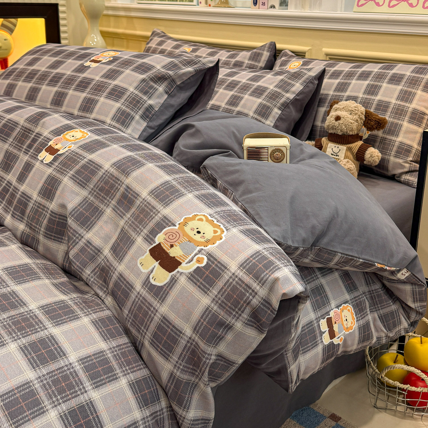 Brushed Cotton Bedding Set for Winter