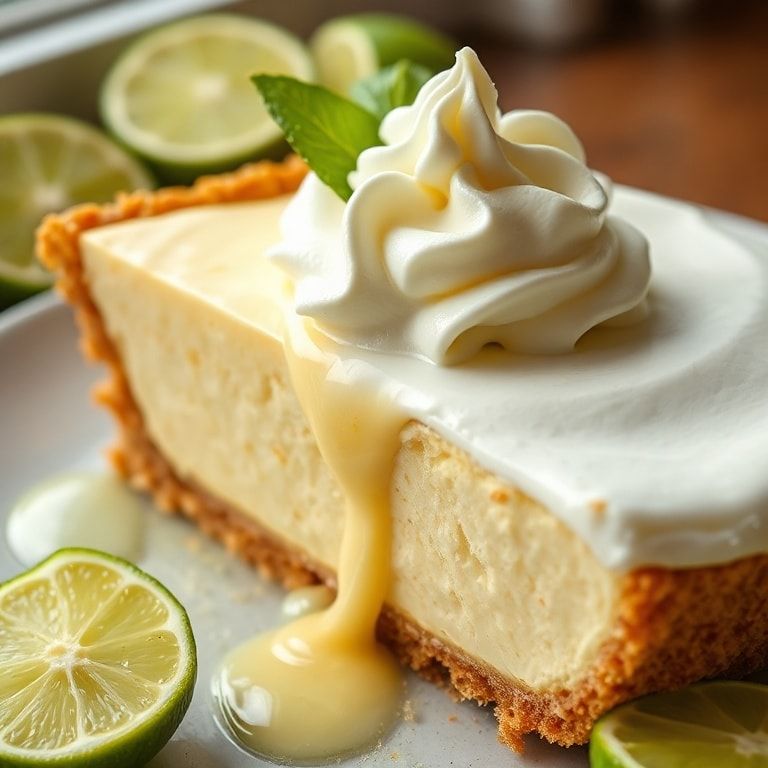 Classic Key Lime Pie with Creamy Whipped Topping – Easy Homemade Delight finished