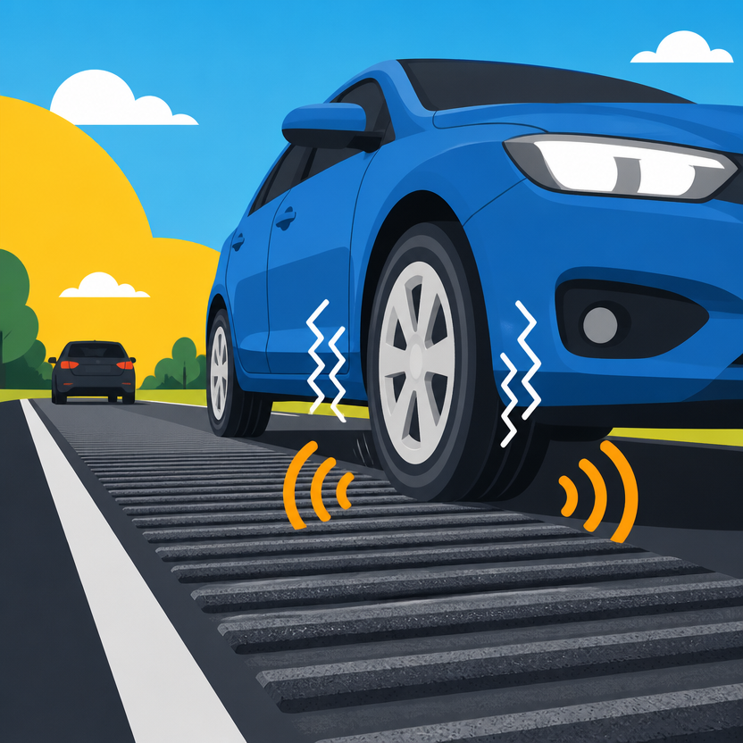 Mengenal Rumble Strip: Penjaga Lajur yang Bikin Kamu Tetap Fokus di Jalan