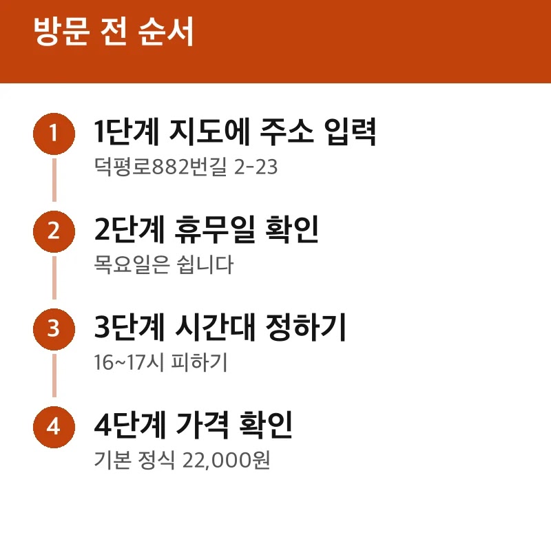 방문 전 순서