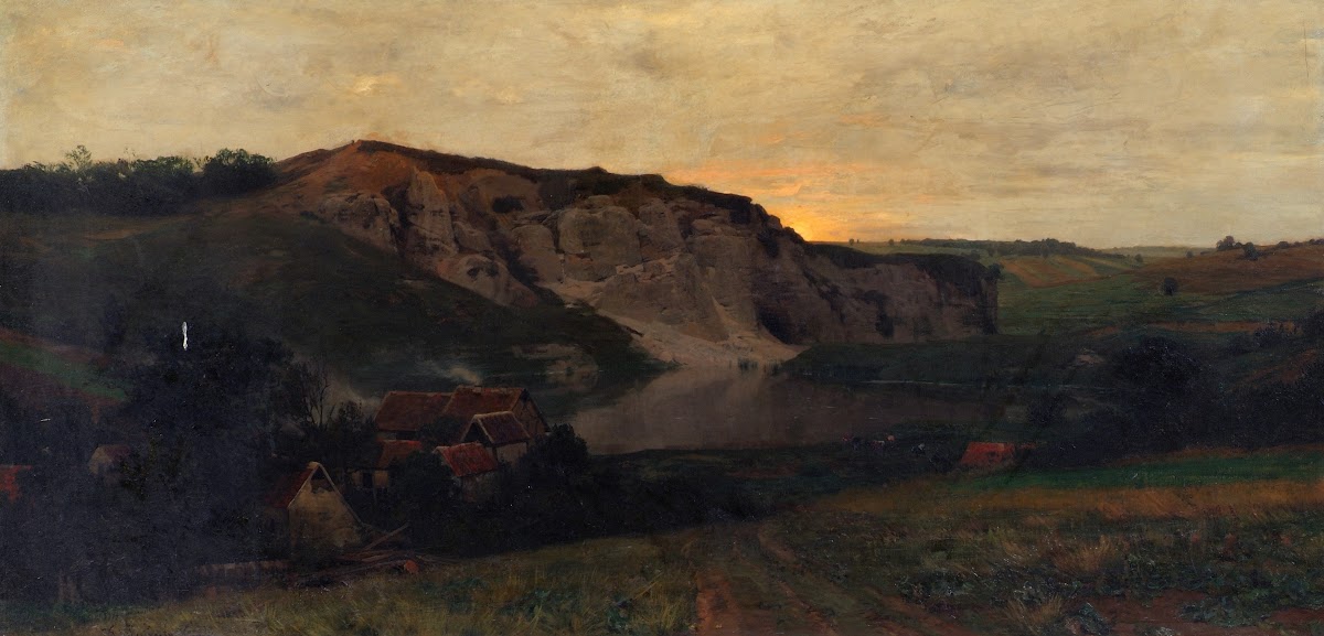 Felslandschaft Mit Weiher 1890 1900