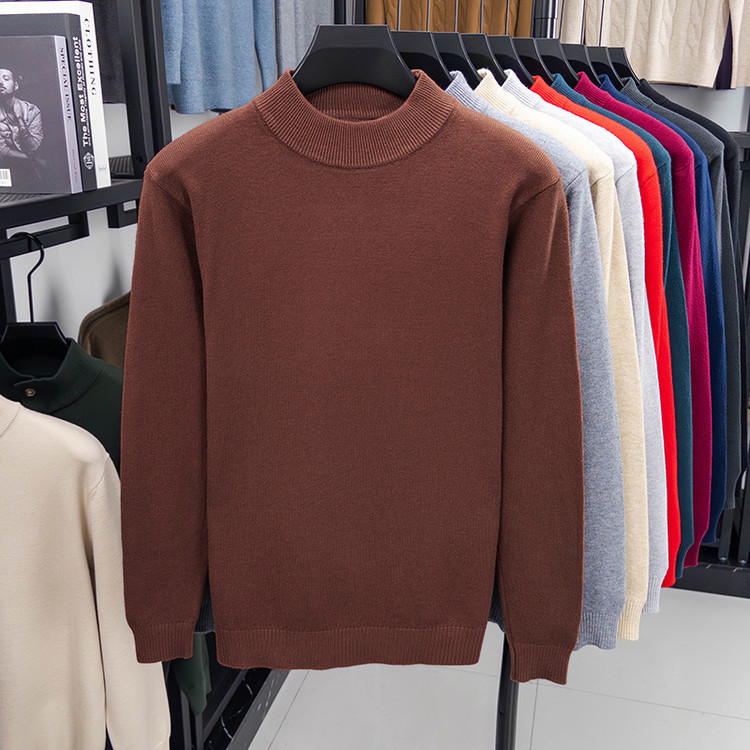 Men's Roll Neck Sweater Made of Pure Wool
