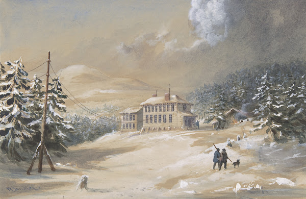Trinity Bay Newfoundland Exterior View of the Telegraph House in 1857 1858 18656