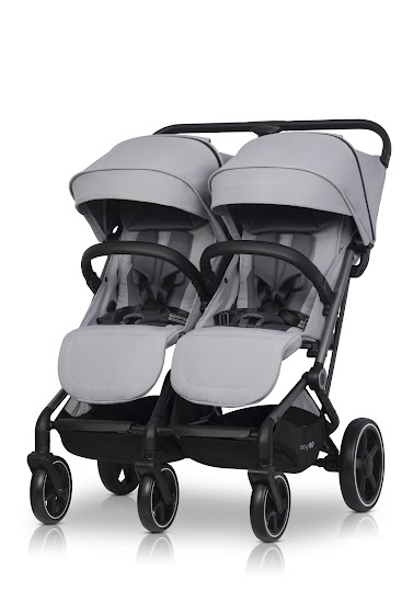 Коляска для двойни Easy-Go Echo 2024 серый