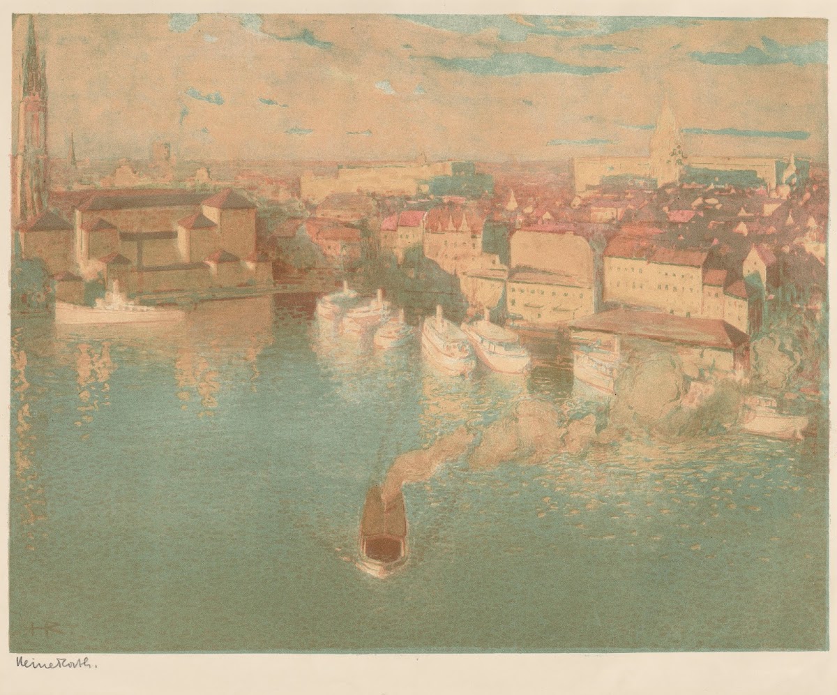 View of Stockholm from the Port 1912