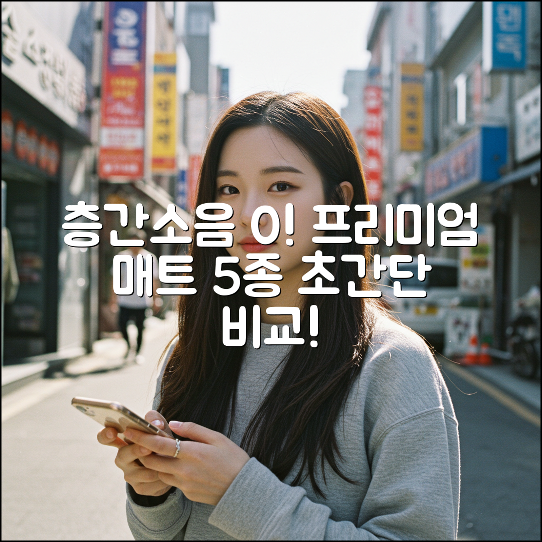 우리 집 층간소음 0! 프리미엄 매트 5가지 비교