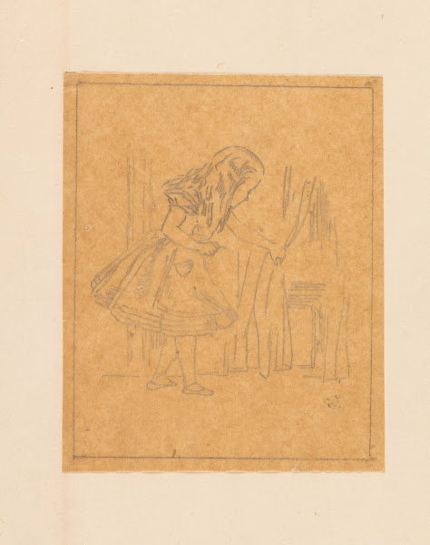 Tracing of Alice looking for the door 1866