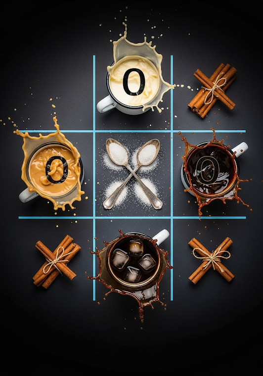 Coffee Tic-Tac-Toe Splash