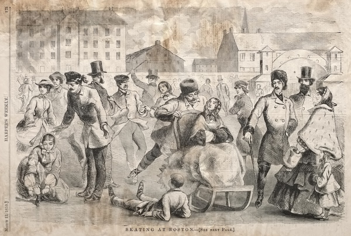 Skating at Boston 1859