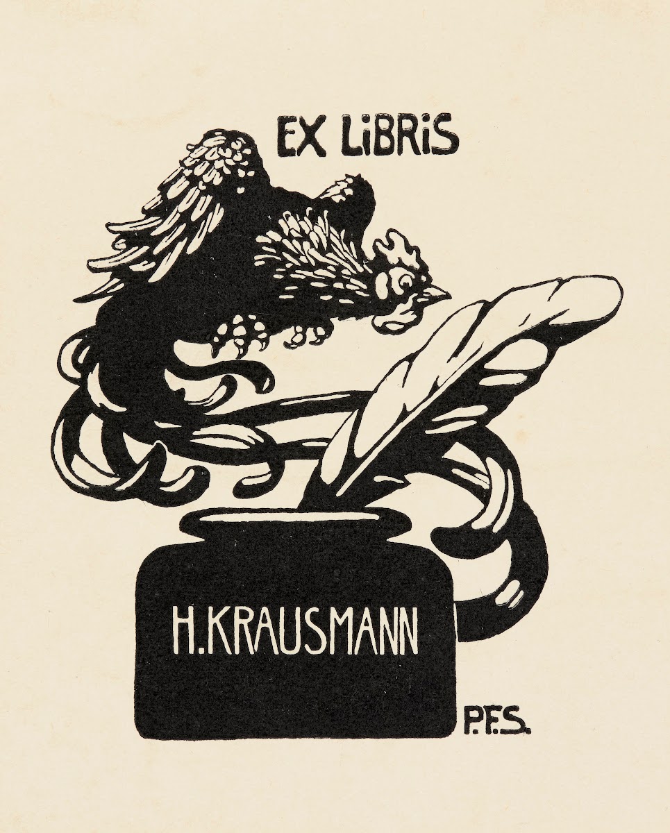 Bookplate of H Krausmann 1894 1905