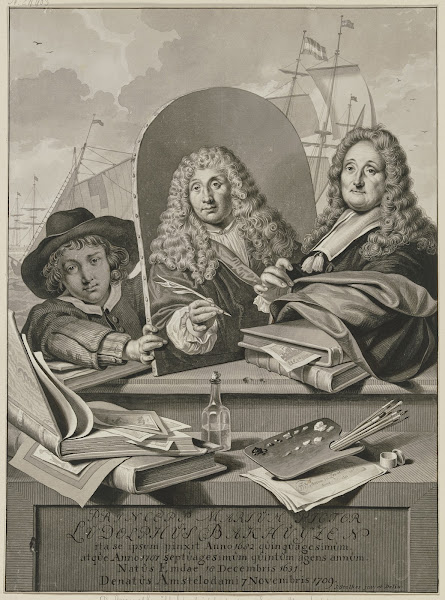 Princeps Marium Pictor Ludolphus Bakhuisen ita seipsum pinxit