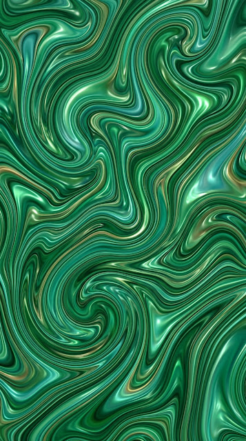 Abstract Marbled Liquid Texture in Emerald and Jade Green - Free mobile Wallpaper