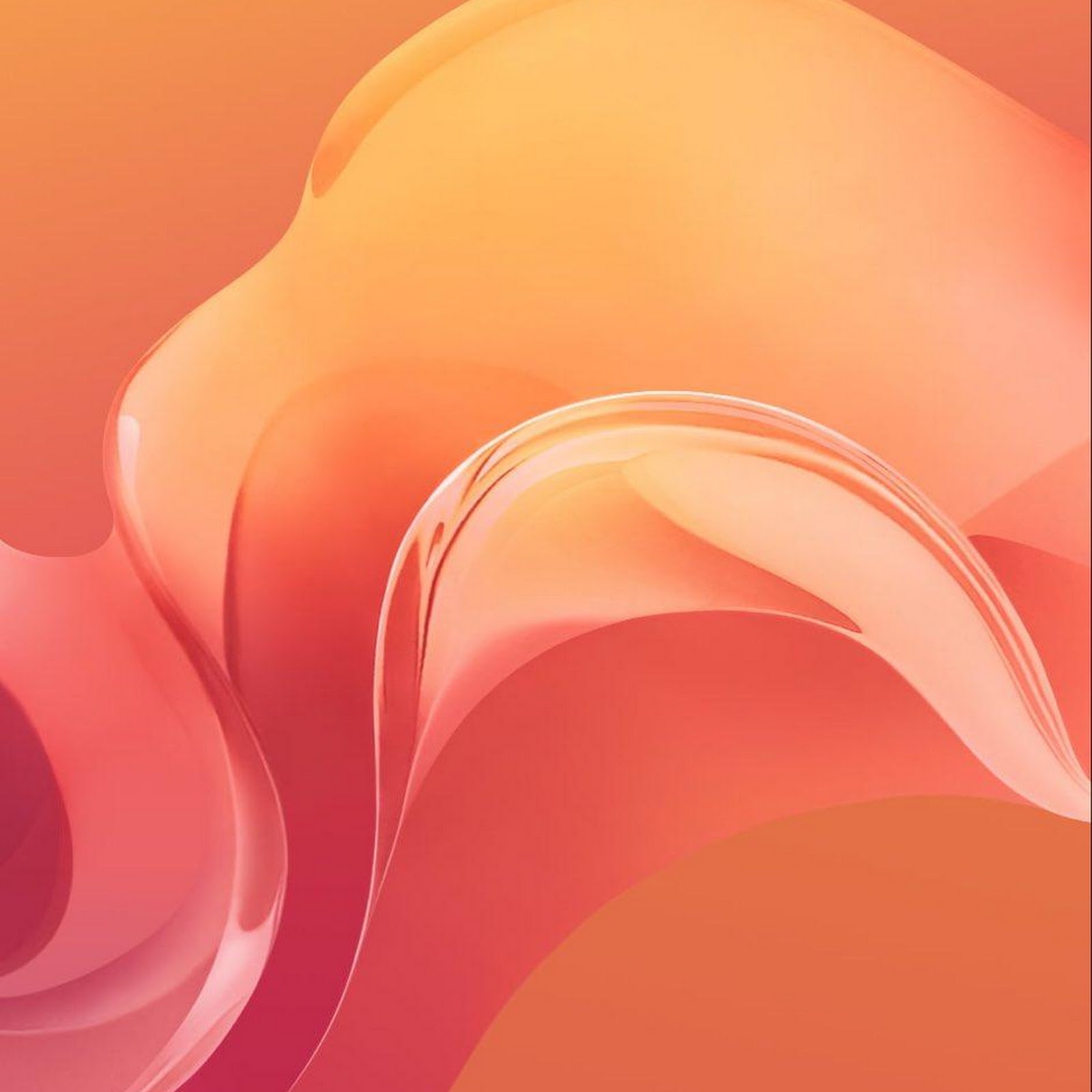 Download Abstract Peach Fluid Waves iPhone