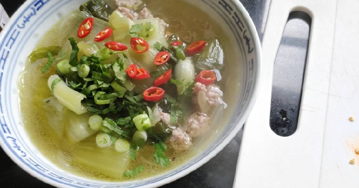 Miến thịt heo bằm với rau Thượng Hải