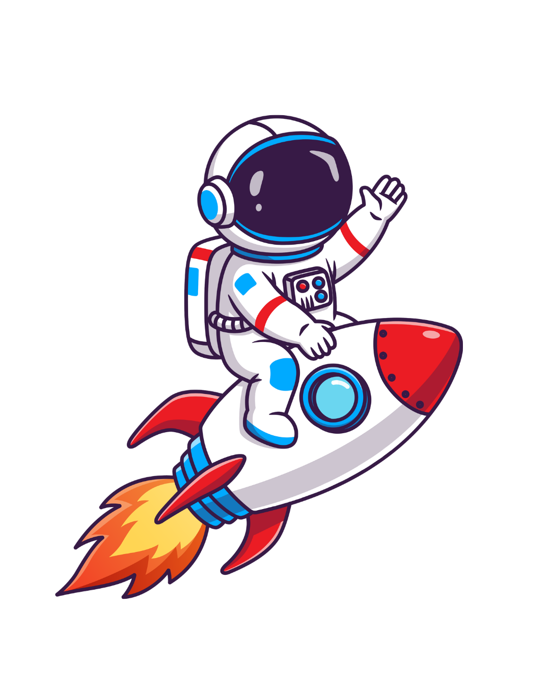Astronauta no foguete