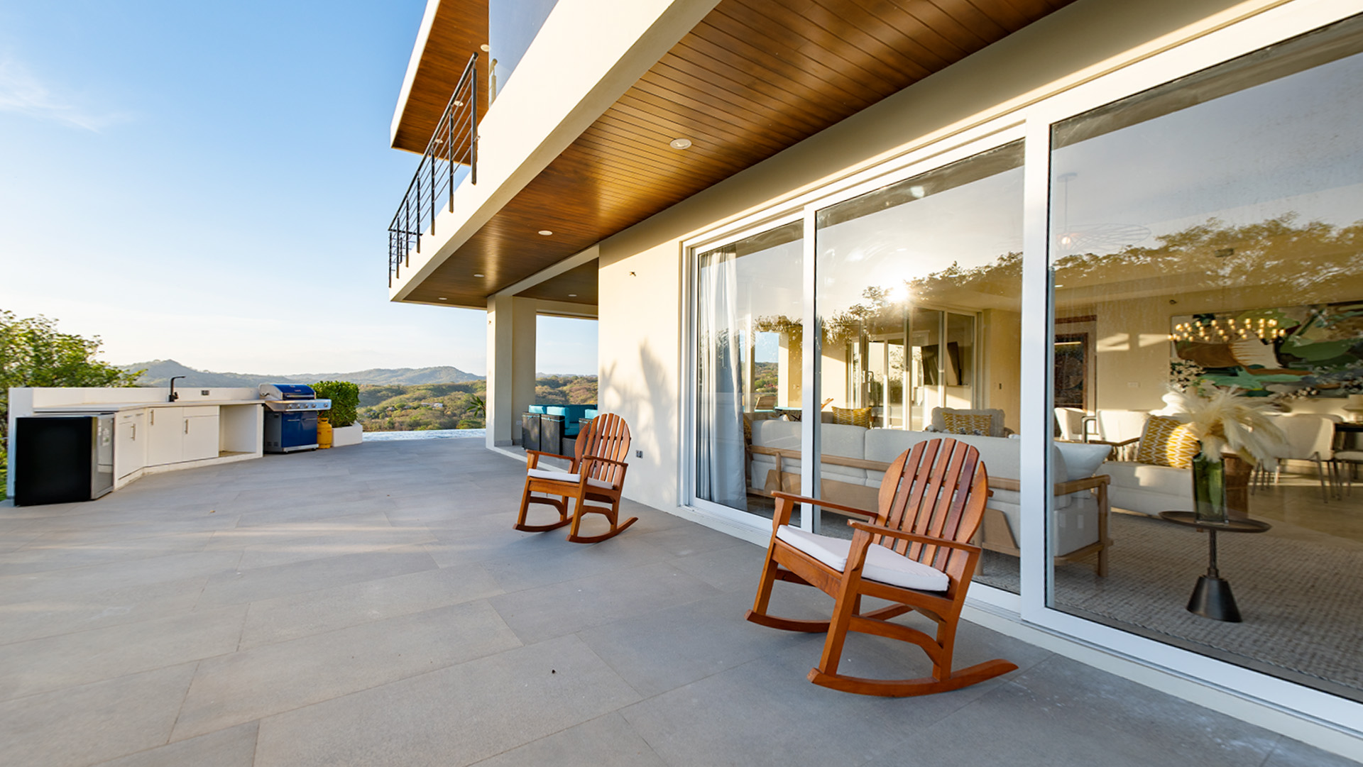 Bay views from the estate