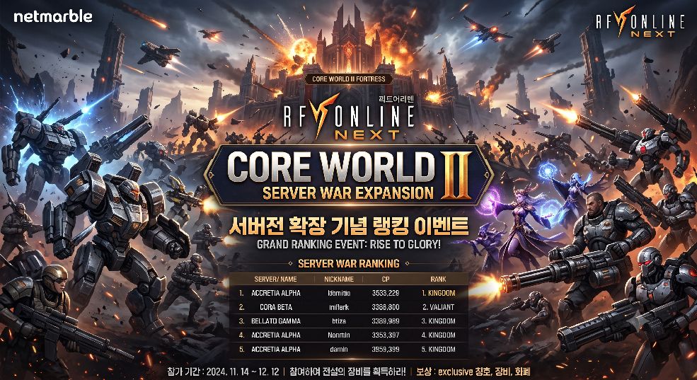 코어월드 II 서버전 확장 기념