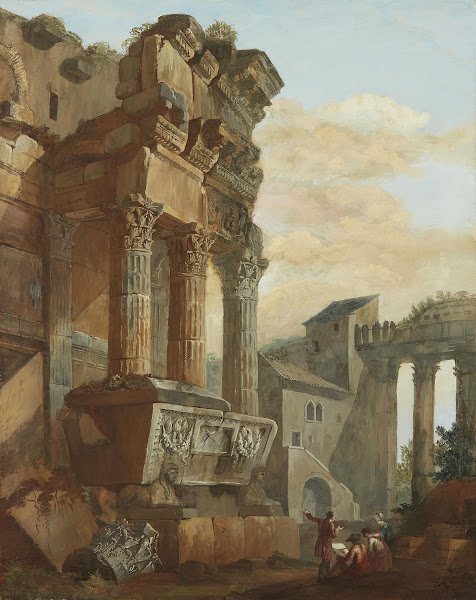 View from ancient Rome with figures