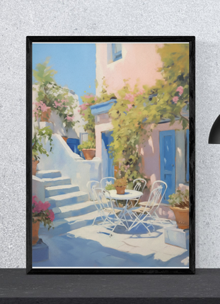 Sunlit Al Fresco | Abstract Courtyard Wall Art