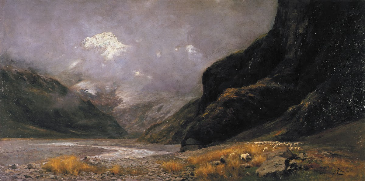 Mt Sefton from Hermitage circa 1898 1902