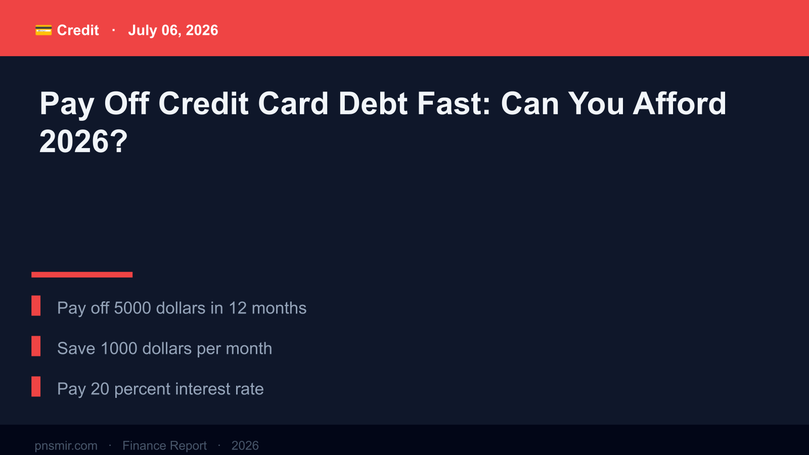 Pay Off Credit Card Debt Fast: Can You Afford 2026? (Expert Analysis) Key Summary