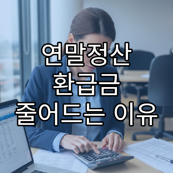 연말정산 환급금 줄어드는 이유 놓치기 쉬운 실수