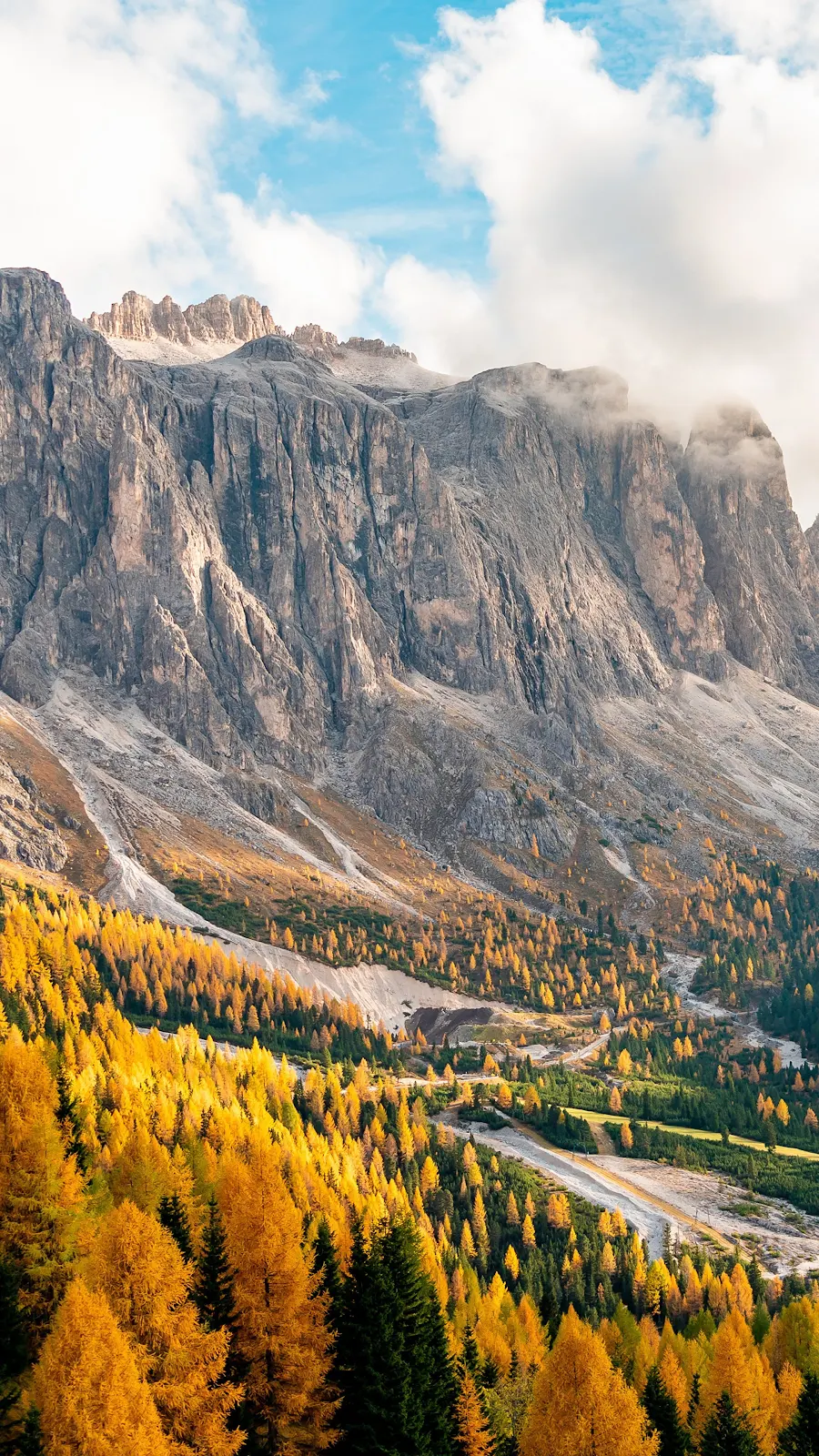 Dolomites, Mountains, Autumn, Forest 4K iPhone Wallpaper Background [2160x3840] Free Download