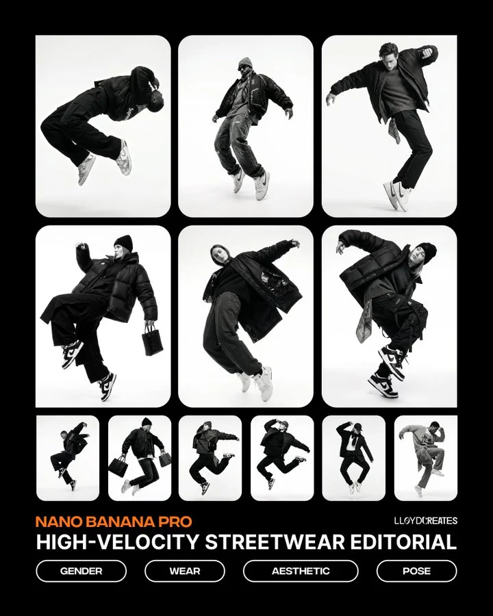 Editorial Hypebeast de lujo cinematográfico, estrictamente monocromático, estasis sin sombras, negros intensos y profundos, fotografía de un solo fotograma.