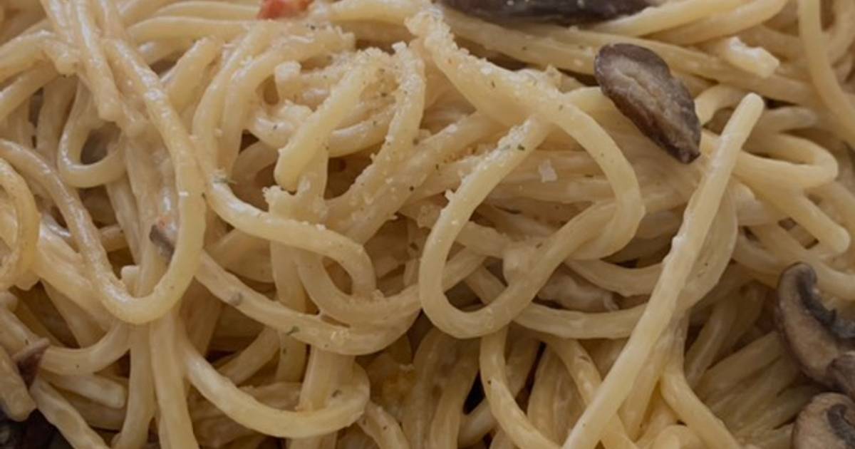 Afredo pasta/ mỳ ý sốt kem [Ăn chay]