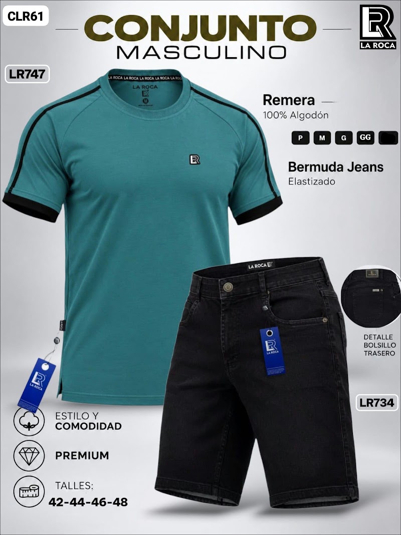 Conjunto remera y bermuda jeans · foto 4